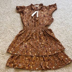 Lovestitch Brown Floral Dress NWT